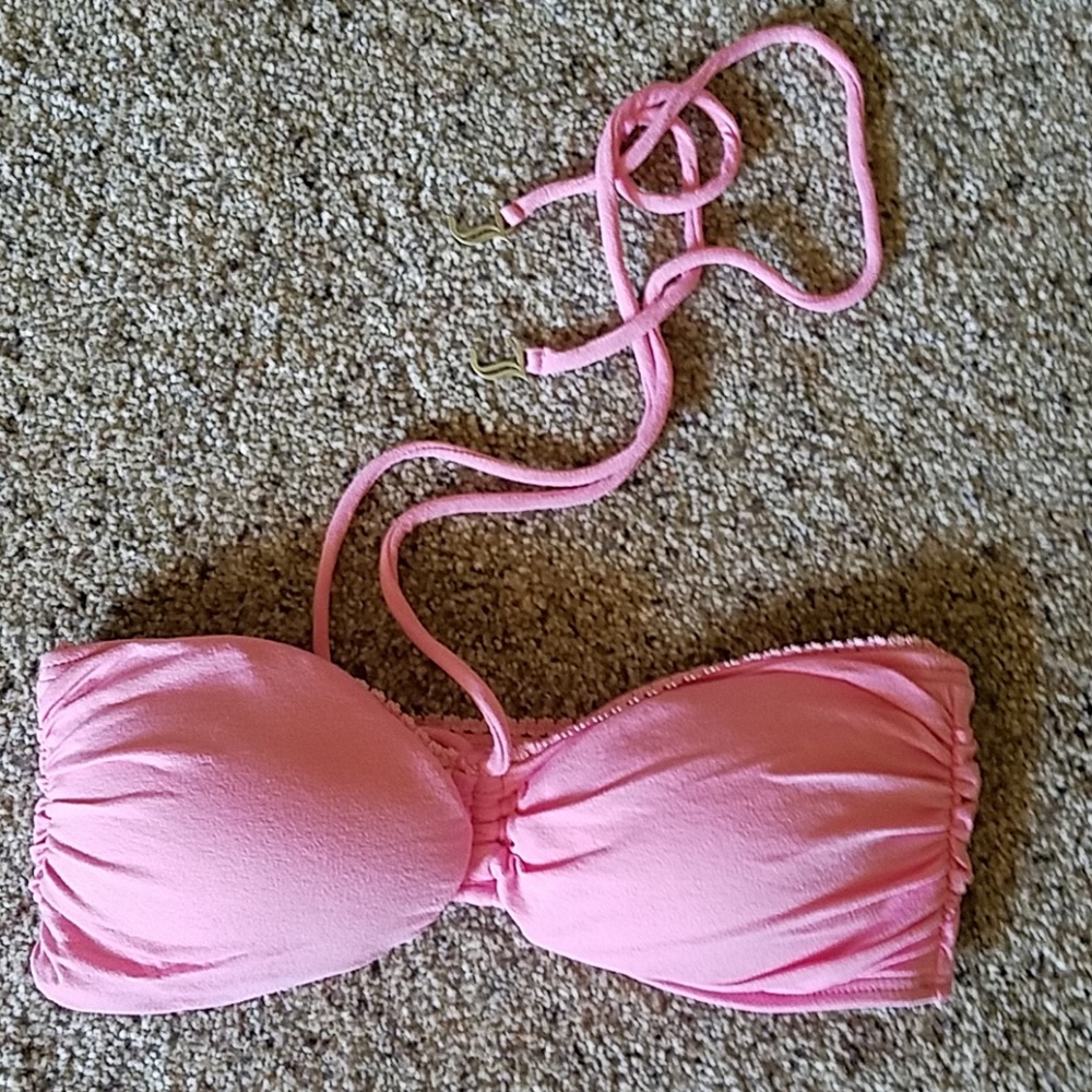 Juicy Couture pink bandeau bikini top small